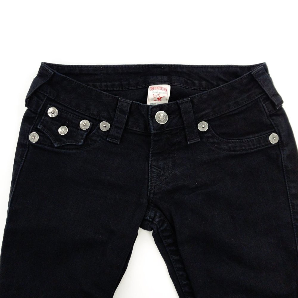 True Religion Jeans Women's 25 Black Skinny Denim - Picture 2 of 10